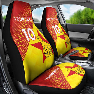 Custom Zimbabwe Cricket Car Seat Cover Flame Warriors Zimbabwe Spirit - African Pride