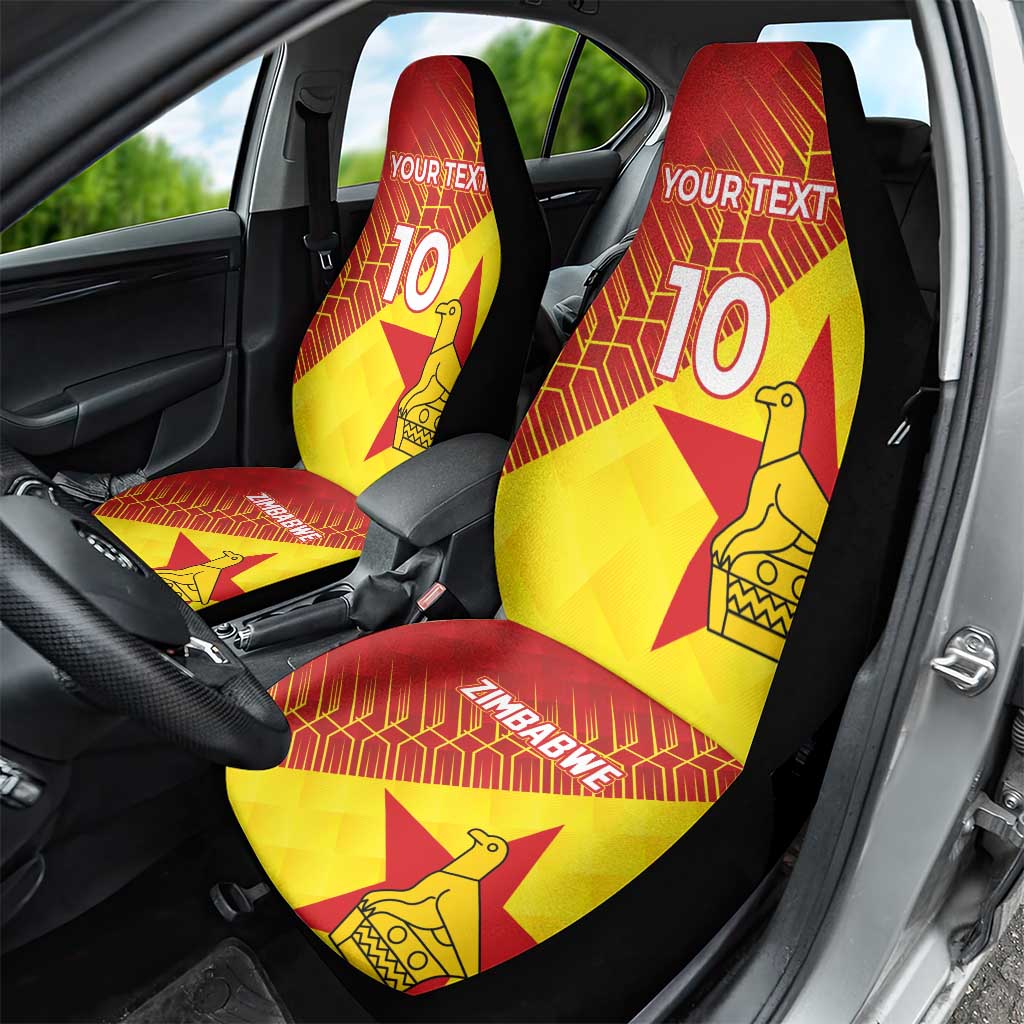 Custom Zimbabwe Cricket Car Seat Cover Flame Warriors Zimbabwe Spirit - African Pride