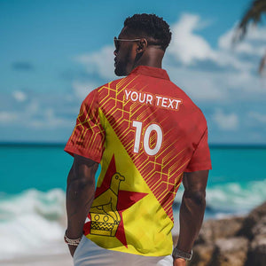 Custom Zimbabwe Cricket Hawaiian Shirt Flame Warriors Zimbabwe Spirit - African Pride