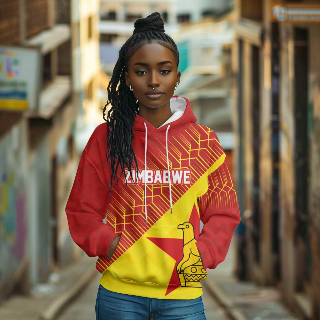 Custom Zimbabwe Cricket Hoodie Flame Warriors Zimbabwe Spirit - African Pride