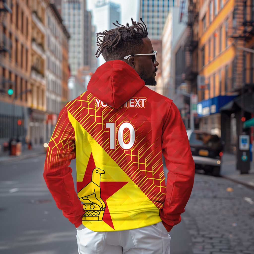 Custom Zimbabwe Cricket Hoodie Flame Warriors Zimbabwe Spirit - African Pride