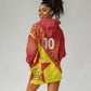 Custom Zimbabwe Cricket Hoodie Dress Flame Warriors Zimbabwe Spirit - African Pride