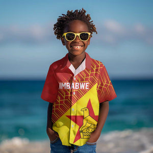 Custom Zimbabwe Cricket Kid Hawaiian Shirt Flame Warriors Zimbabwe Spirit - African Pride