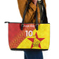 Custom Zimbabwe Cricket Leather Tote Bag Flame Warriors Zimbabwe Spirit - African Pride