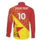 Custom Zimbabwe Cricket Long Sleeve Button Shirt Flame Warriors Zimbabwe Spirit - African Pride