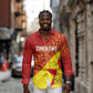 Custom Zimbabwe Cricket Long Sleeve Button Shirt Flame Warriors Zimbabwe Spirit - African Pride