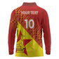 Custom Zimbabwe Cricket Long Sleeve Polo Shirt Flame Warriors Zimbabwe Spirit - African Pride