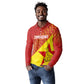 Custom Zimbabwe Cricket Long Sleeve Polo Shirt Flame Warriors Zimbabwe Spirit - African Pride