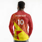 Custom Zimbabwe Cricket Long Sleeve Polo Shirt Flame Warriors Zimbabwe Spirit - African Pride
