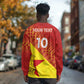 Custom Zimbabwe Cricket Long Sleeve Shirt Flame Warriors Zimbabwe Spirit - African Pride