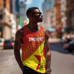 Custom Zimbabwe Cricket Men Tank Top Flame Warriors Zimbabwe Spirit - African Pride
