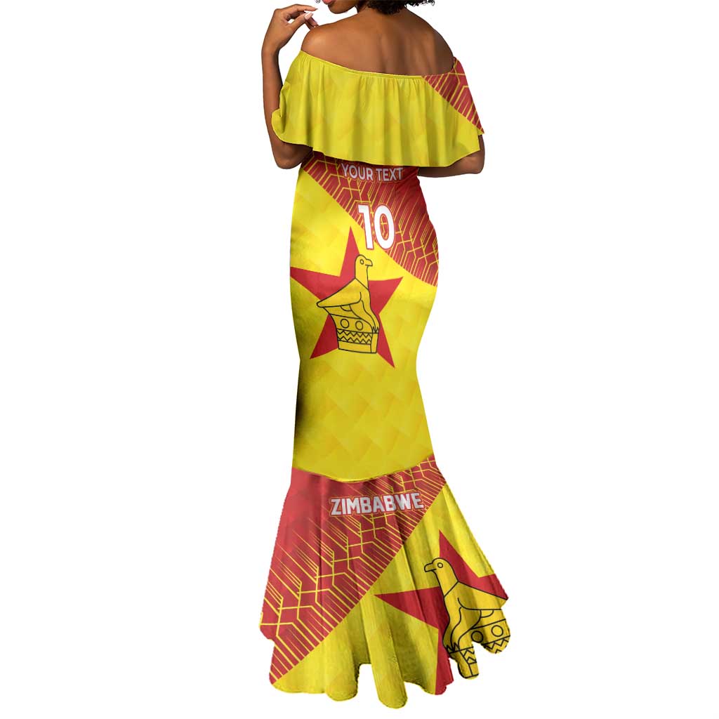Custom Zimbabwe Cricket Mermaid Dress Flame Warriors Zimbabwe Spirit - African Pride