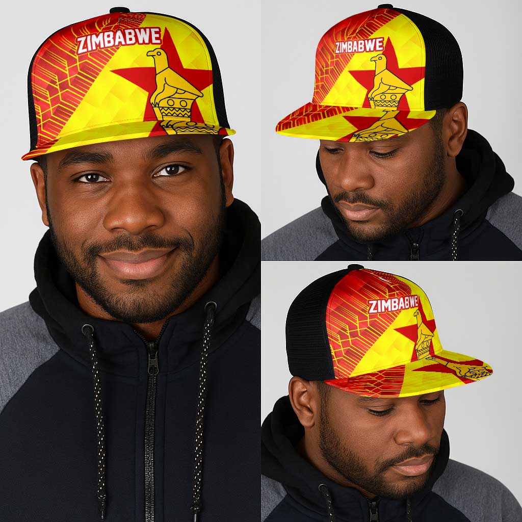 Zimbabwe Cricket Mesh Trucker Cap Flame Warriors Zimbabwe Spirit - African Pride