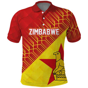 Custom Zimbabwe Cricket Polo Shirt Flame Warriors Zimbabwe Spirit - African Pride
