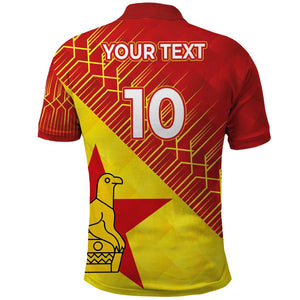 Custom Zimbabwe Cricket Polo Shirt Flame Warriors Zimbabwe Spirit - African Pride