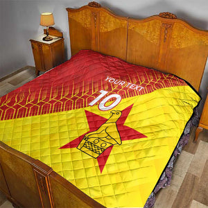 Custom Zimbabwe Cricket Quilt Flame Warriors Zimbabwe Spirit - African Pride