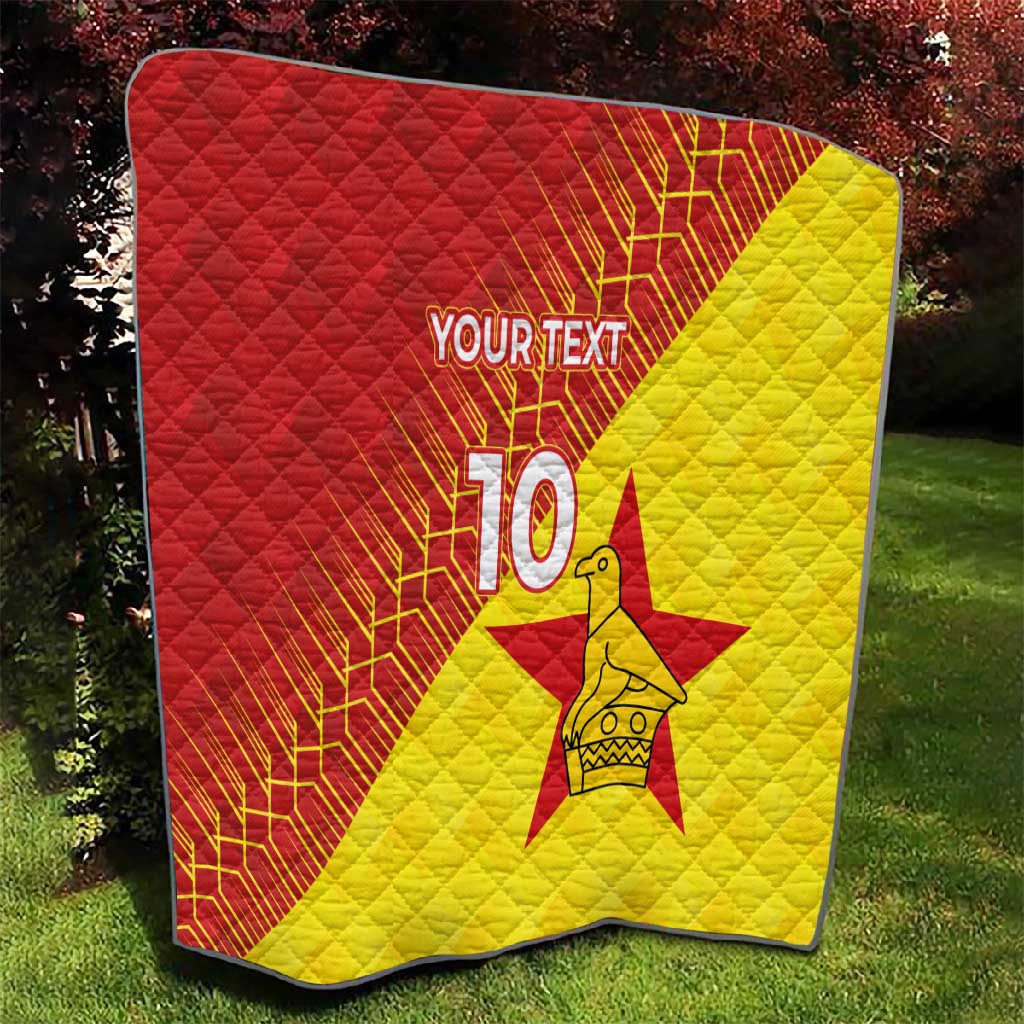 Custom Zimbabwe Cricket Quilt Flame Warriors Zimbabwe Spirit - African Pride