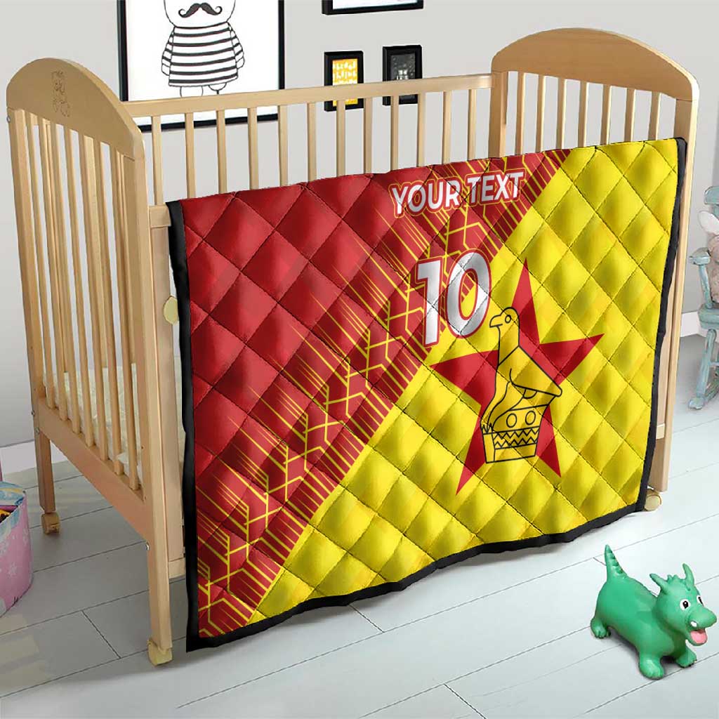 Custom Zimbabwe Cricket Quilt Flame Warriors Zimbabwe Spirit - African Pride