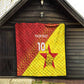 Custom Zimbabwe Cricket Quilt Flame Warriors Zimbabwe Spirit - African Pride