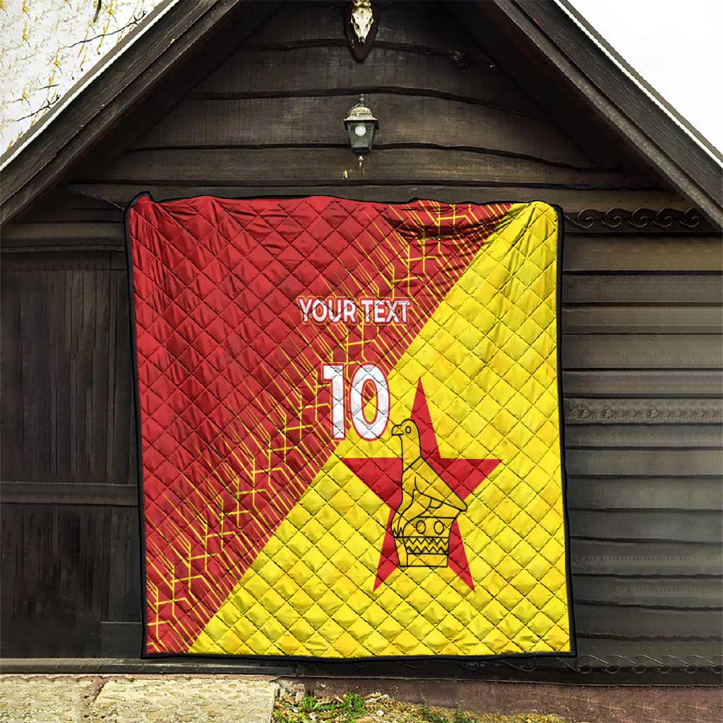 Custom Zimbabwe Cricket Quilt Flame Warriors Zimbabwe Spirit - African Pride