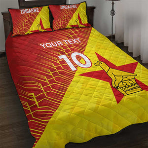 Custom Zimbabwe Cricket Quilt Bed Set Flame Warriors Zimbabwe Spirit - African Pride