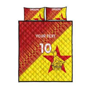 Custom Zimbabwe Cricket Quilt Bed Set Flame Warriors Zimbabwe Spirit - African Pride