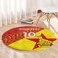 Custom Zimbabwe Cricket Round Carpet Flame Warriors Zimbabwe Spirit - African Pride