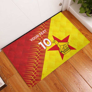 Custom Zimbabwe Cricket Rubber Doormat Flame Warriors Zimbabwe Spirit - African Pride