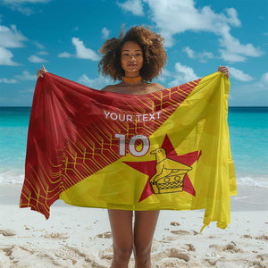 Custom Zimbabwe Cricket Sarong Flame Warriors Zimbabwe Spirit - African Pride