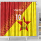 Custom Zimbabwe Cricket Shower Curtain Flame Warriors Zimbabwe Spirit - African Pride
