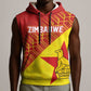 Custom Zimbabwe Cricket Sleeveless Hoodie Flame Warriors Zimbabwe Spirit - African Pride