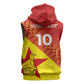 Custom Zimbabwe Cricket Sleeveless Zip Hoodie Flame Warriors Zimbabwe Spirit - African Pride