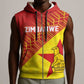 Custom Zimbabwe Cricket Sleeveless Zip Hoodie Flame Warriors Zimbabwe Spirit - African Pride