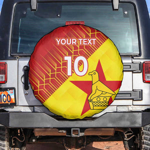 Custom Zimbabwe Cricket Spare Tire Cover Flame Warriors Zimbabwe Spirit - African Pride