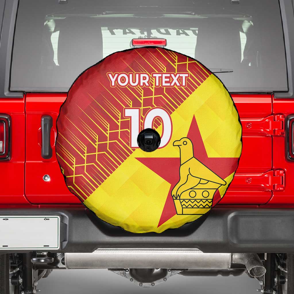 Custom Zimbabwe Cricket Spare Tire Cover Flame Warriors Zimbabwe Spirit - African Pride