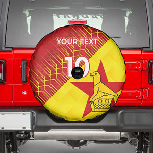 Custom Zimbabwe Cricket Spare Tire Cover Flame Warriors Zimbabwe Spirit - African Pride