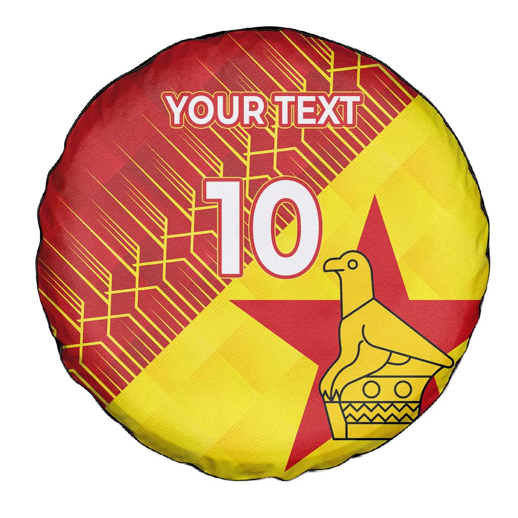 Custom Zimbabwe Cricket Spare Tire Cover Flame Warriors Zimbabwe Spirit - African Pride