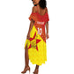 Custom Zimbabwe Cricket Summer Maxi Dress Flame Warriors Zimbabwe Spirit - African Pride