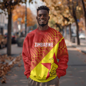 Custom Zimbabwe Cricket Sweatshirt Flame Warriors Zimbabwe Spirit - African Pride