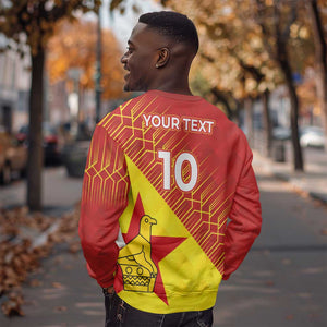 Custom Zimbabwe Cricket Sweatshirt Flame Warriors Zimbabwe Spirit - African Pride