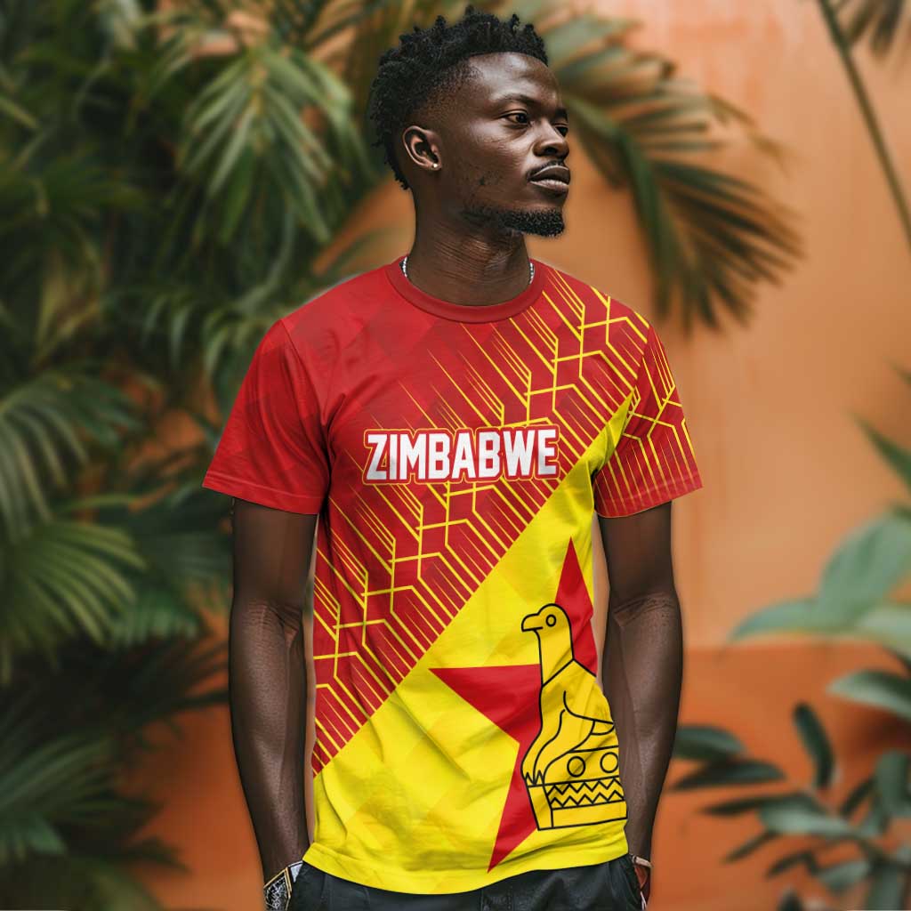 Custom Zimbabwe Cricket T shirt Flame Warriors Zimbabwe Spirit - African Pride