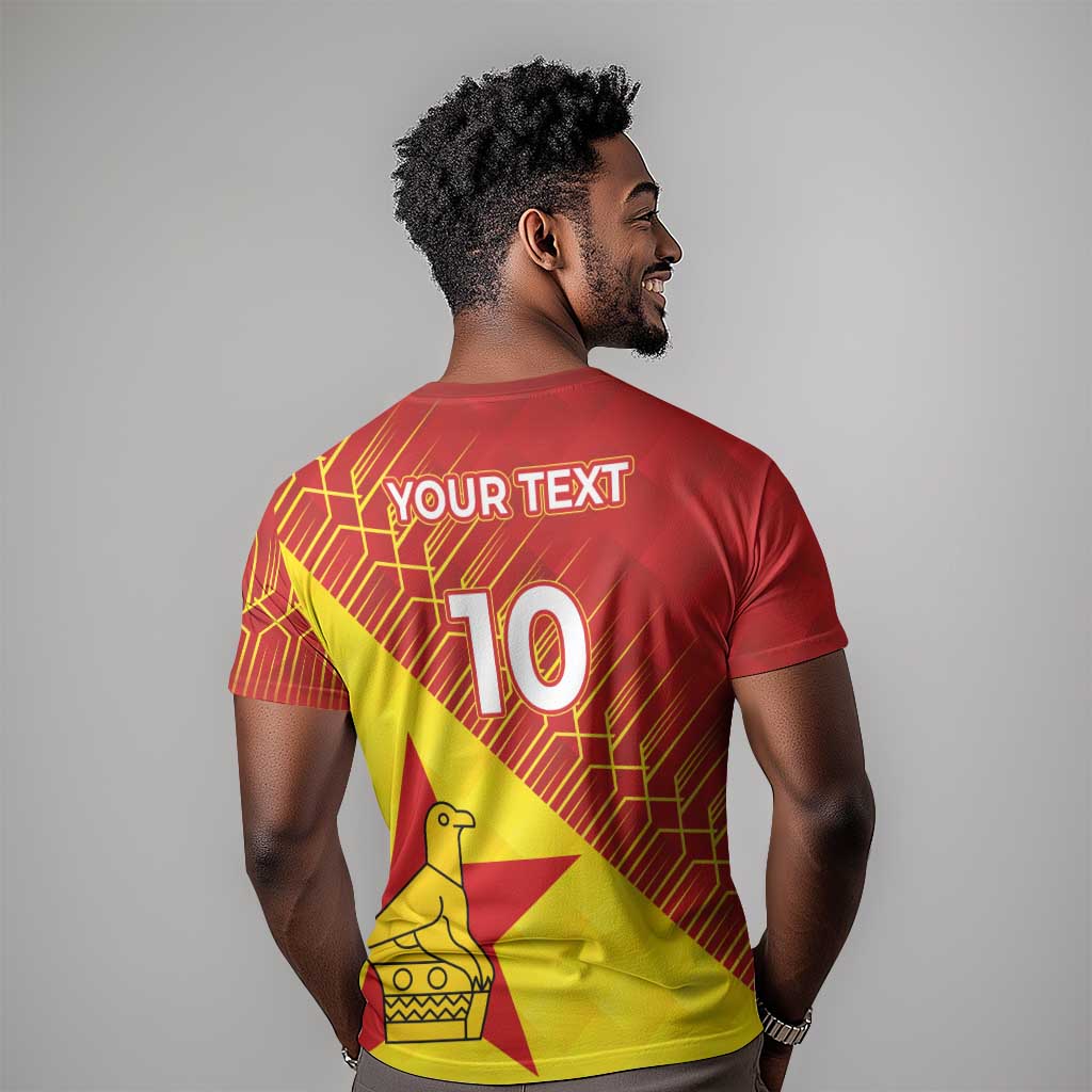 Custom Zimbabwe Cricket T shirt Flame Warriors Zimbabwe Spirit - African Pride