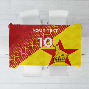 Custom Zimbabwe Cricket Tablecloth Flame Warriors Zimbabwe Spirit - African Pride