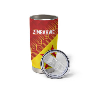 Custom Zimbabwe Cricket Tumbler Cup Flame Warriors Zimbabwe Spirit - African Pride