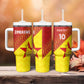 Custom Zimbabwe Cricket Tumbler With Handle Flame Warriors Zimbabwe Spirit - African Pride