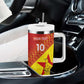 Custom Zimbabwe Cricket Tumbler With Handle Flame Warriors Zimbabwe Spirit - African Pride