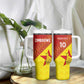 Custom Zimbabwe Cricket Tumbler With Handle Flame Warriors Zimbabwe Spirit - African Pride