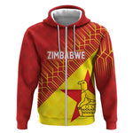 Custom Zimbabwe Cricket Zip Hoodie Flame Warriors Zimbabwe Spirit - African Pride