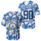 Cape Verde Football Baseball Jersey Blue Sharks - Unbeaten in 90 Minutes