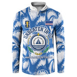 Cape Verde Football Button Sweatshirt Blue Sharks - Unbeaten in 90 Minutes